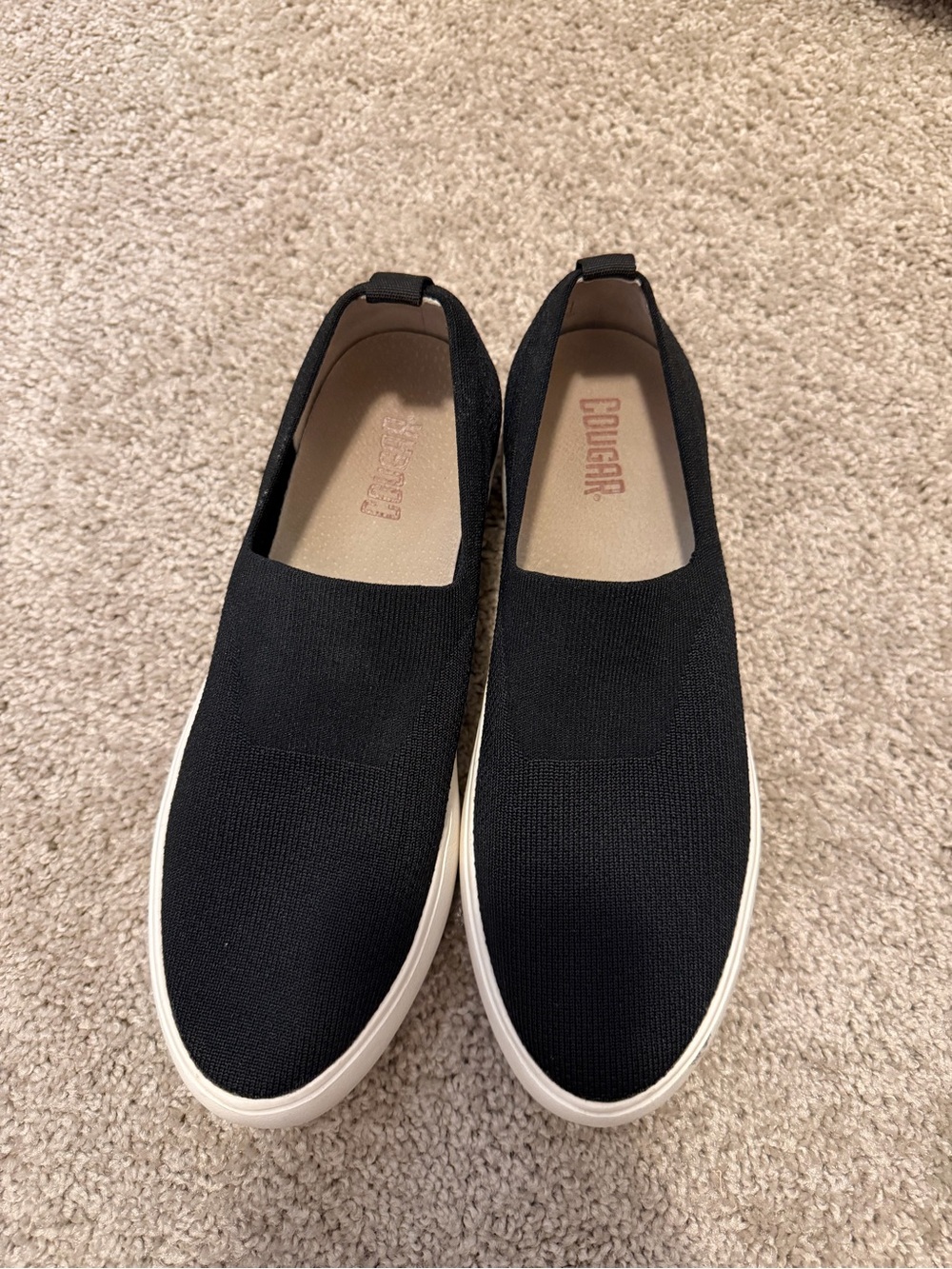 Women’s Black Knit Slip-on Shoes